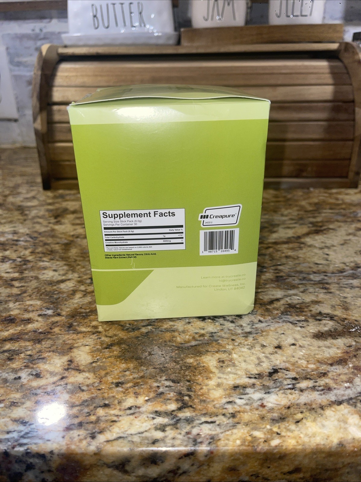 Create Creatine Monohydrate Powder Lemon Lime Dietary Supplement 30 sticks – New