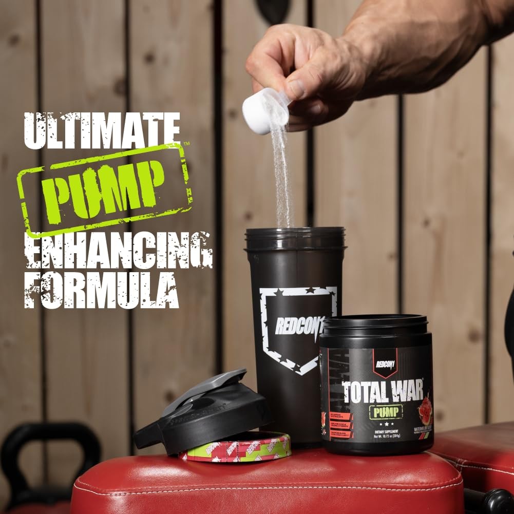 Redcon1 Total War Pump Non-Stim Pre Workout Powder for Men & Women Fuel Plum Fus