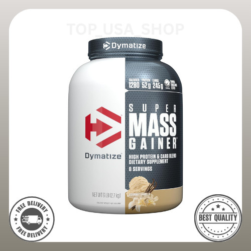 Dymatize Super Mass Gainer Protein Powder, Gourmet Vanilla, 52g Protein, 1g Crea