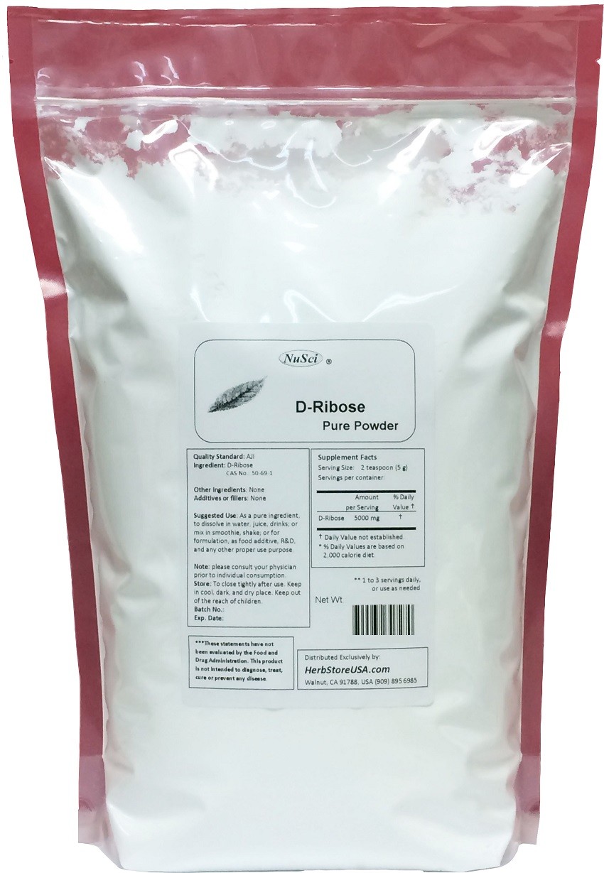 NuSci 250g Pure D-Ribose Powder (8.8oz) energy well-being sport