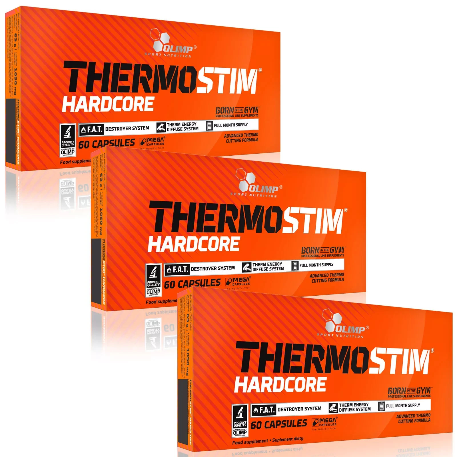 Thermostim Hardcore 30-210 Capsules Thermogenic Fat Burner Ripped Shredded Look