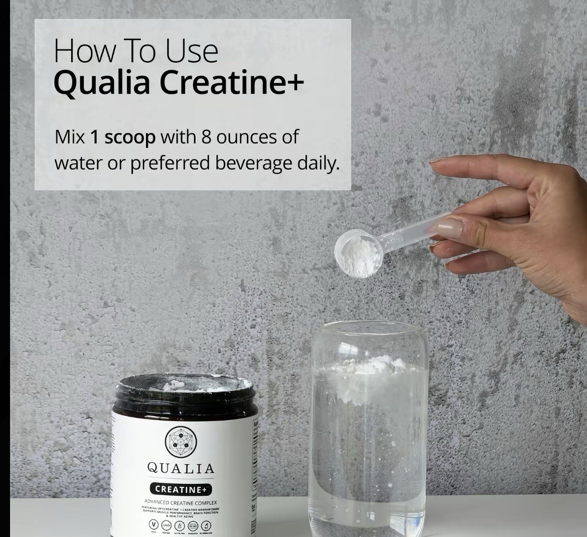 Qualia Creatine + Advanced Creatine Complex – 5.6 oz Magnesium 9/2027