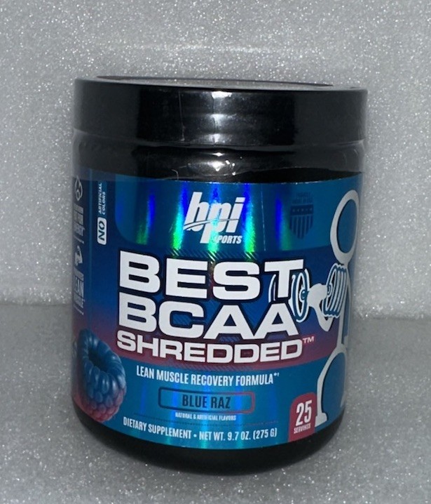 BPI Sports Best BCAA Shredded Lean Muscle Recovery Blue Raz 25 Servings 8/2027
