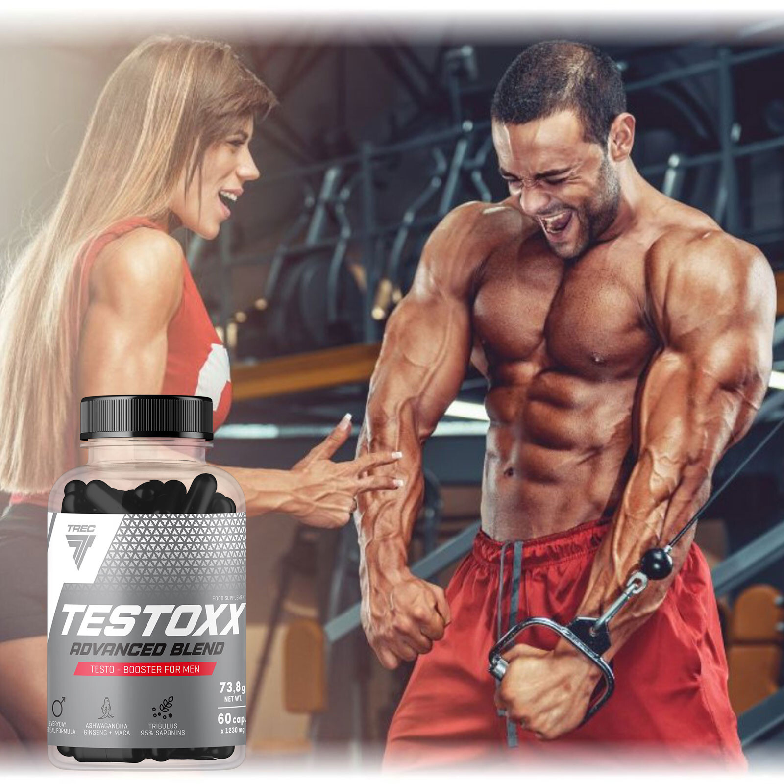TESTOXX 60-240 Caps Testosterone Booster for Men, Energy, Libido, Muscle Support