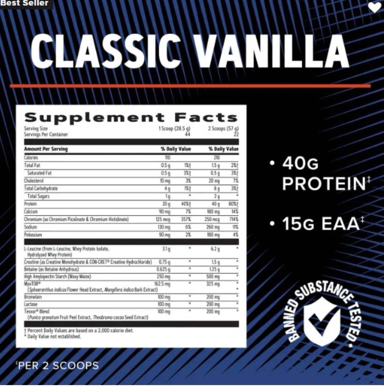 GNC AMP Wheybolic Alpha Clinically Proven Protein Powder, Classic Vanilla