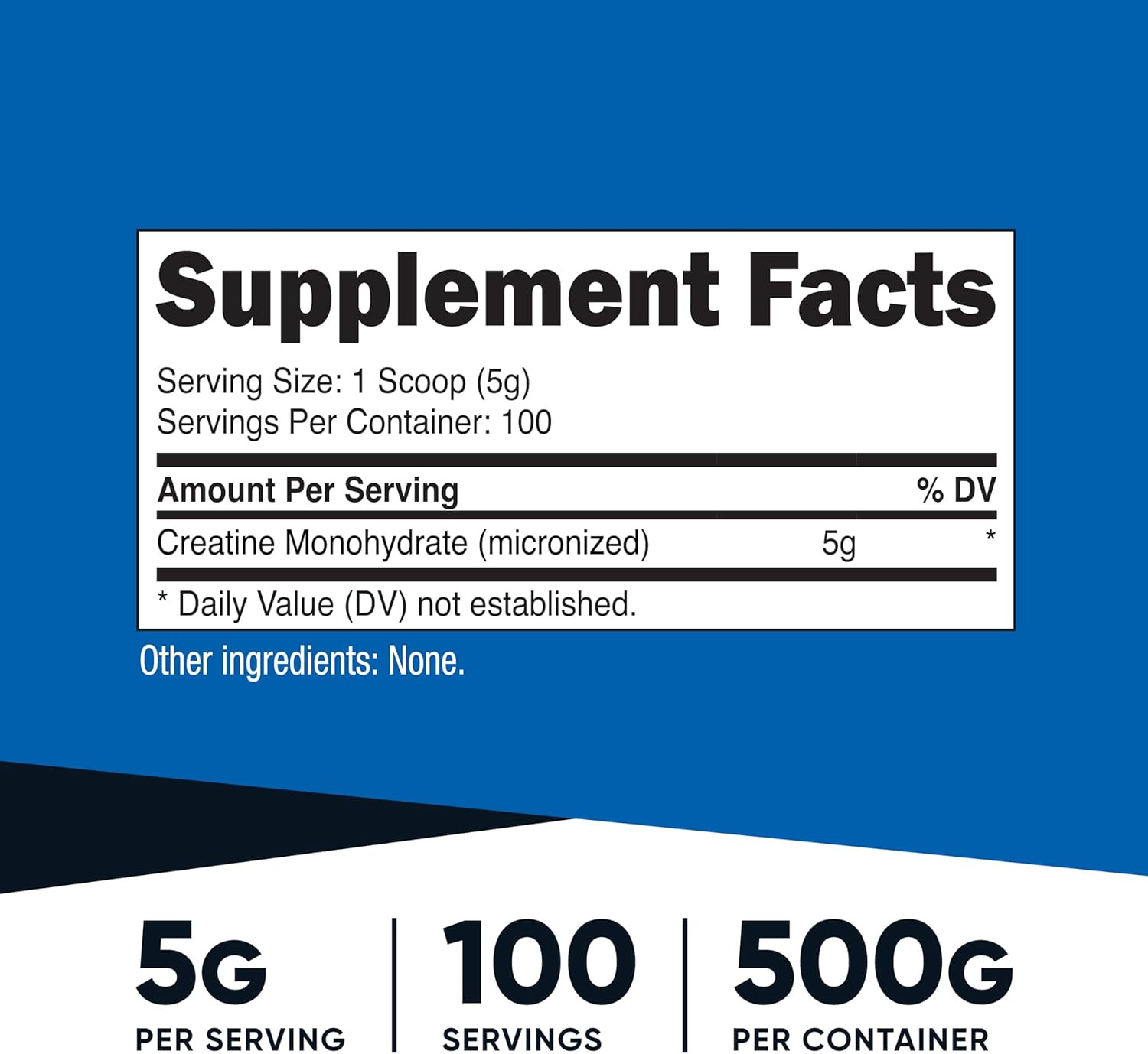 Creatine Monohydrate Micronized Powder 500G, 5000Mg per Serv (5G) 100 Servings 1
