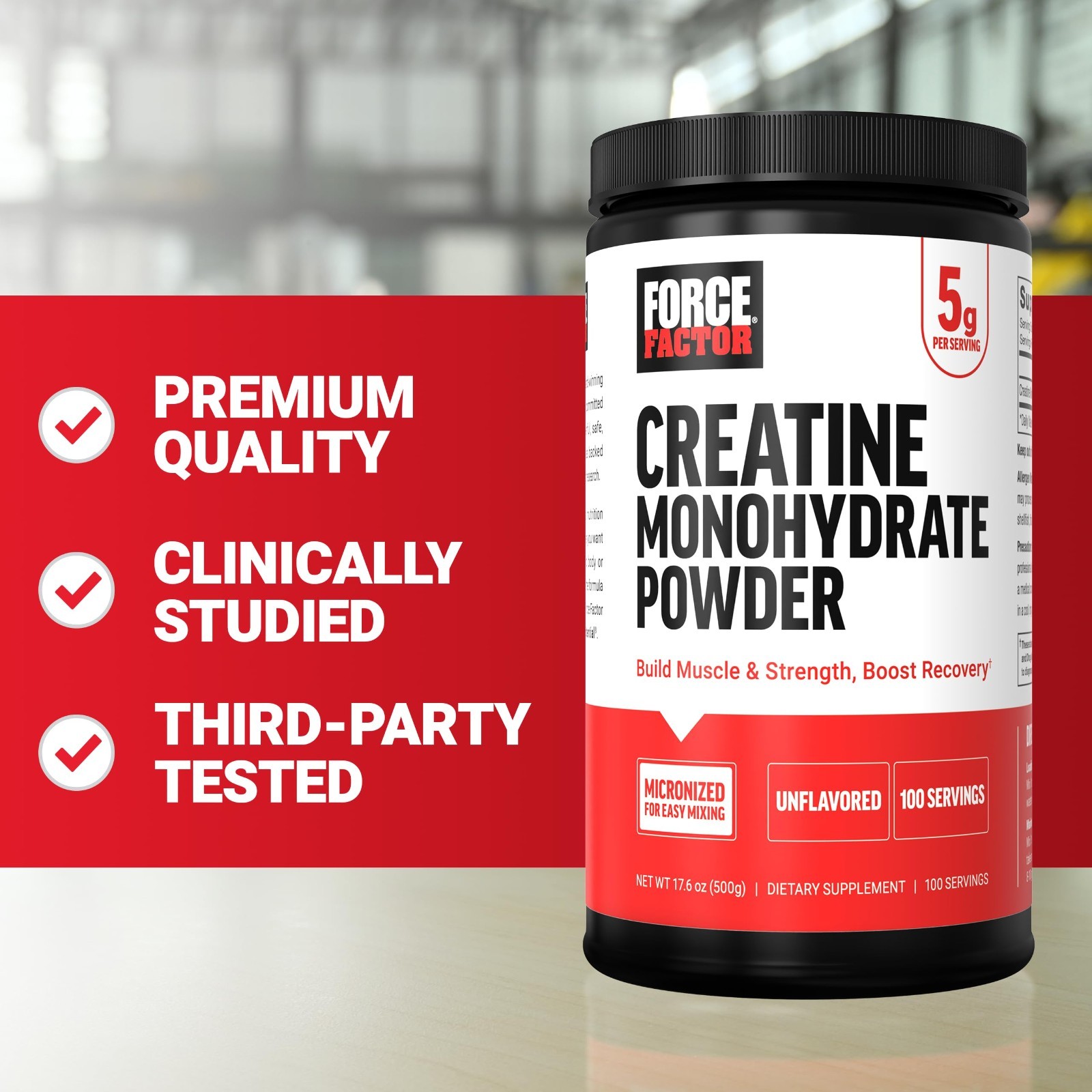 Micronized Creatine Monohydrate Powder 500g – 5g Dose for Muscle Growth & Recove