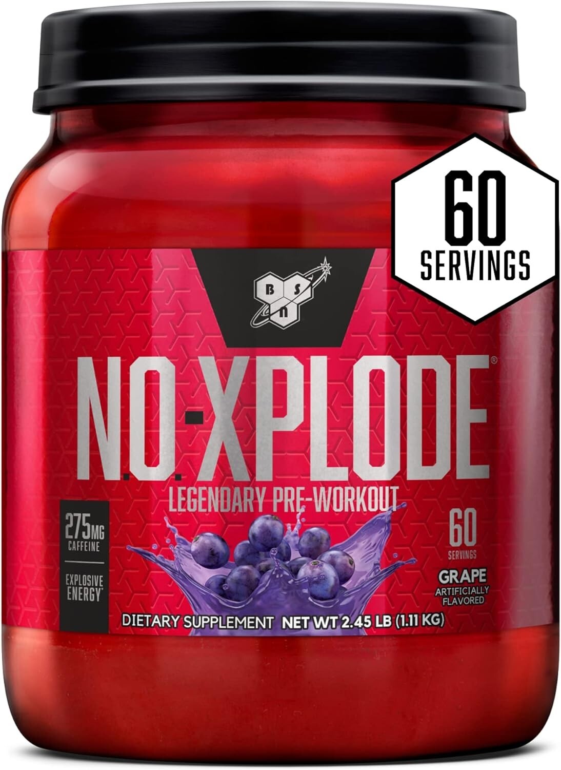 BSN NO Xplode Pre-Workout Pump Nitric Oxide Booster 60 Servings 5 Flavors New