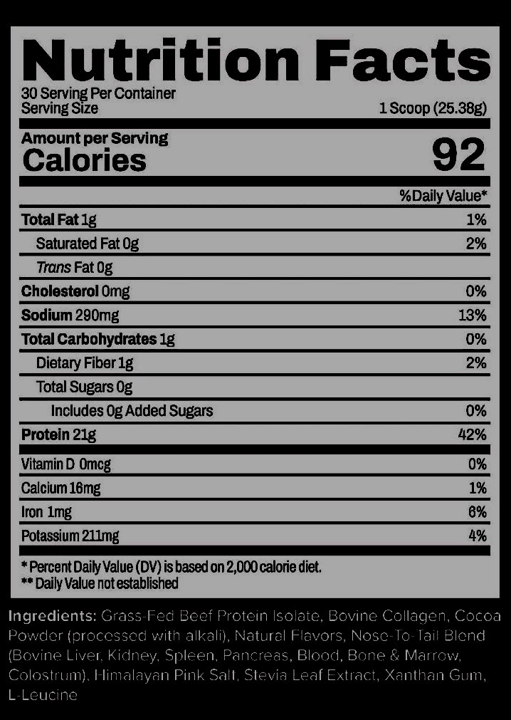 Noble Origin All-In-One Grass Fed Beef Protein Powder-Collagen-No Whey-CHOCOLATE