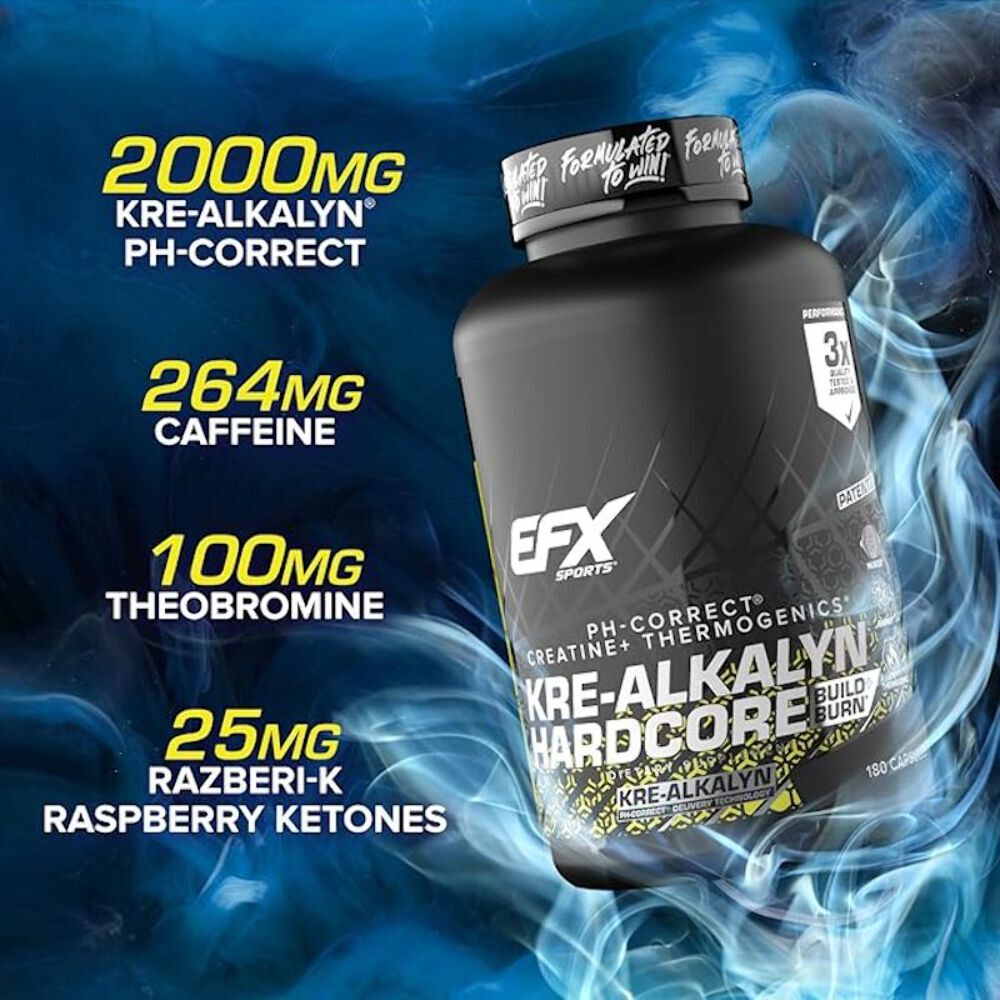 EFX Sports Kre-Alkalyn Hardcore 120 caps.