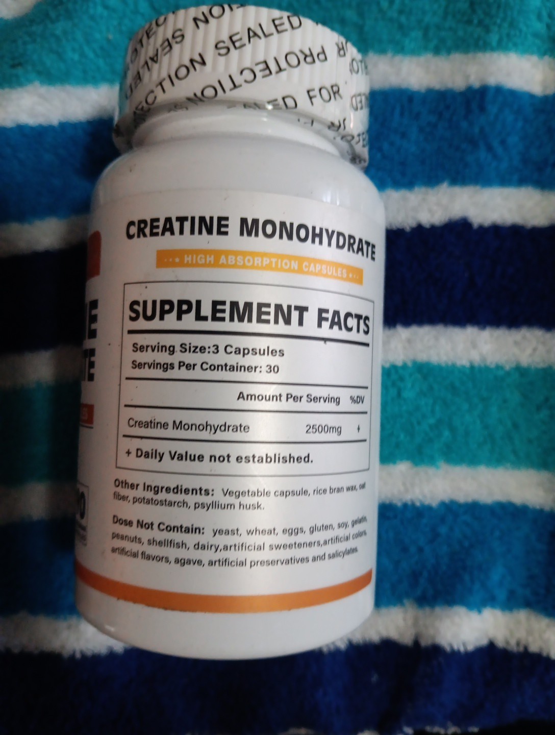 ElevateLife Creatine Monohydrate 2500mg, – Gluten Free, Non-GMO 2 Pk