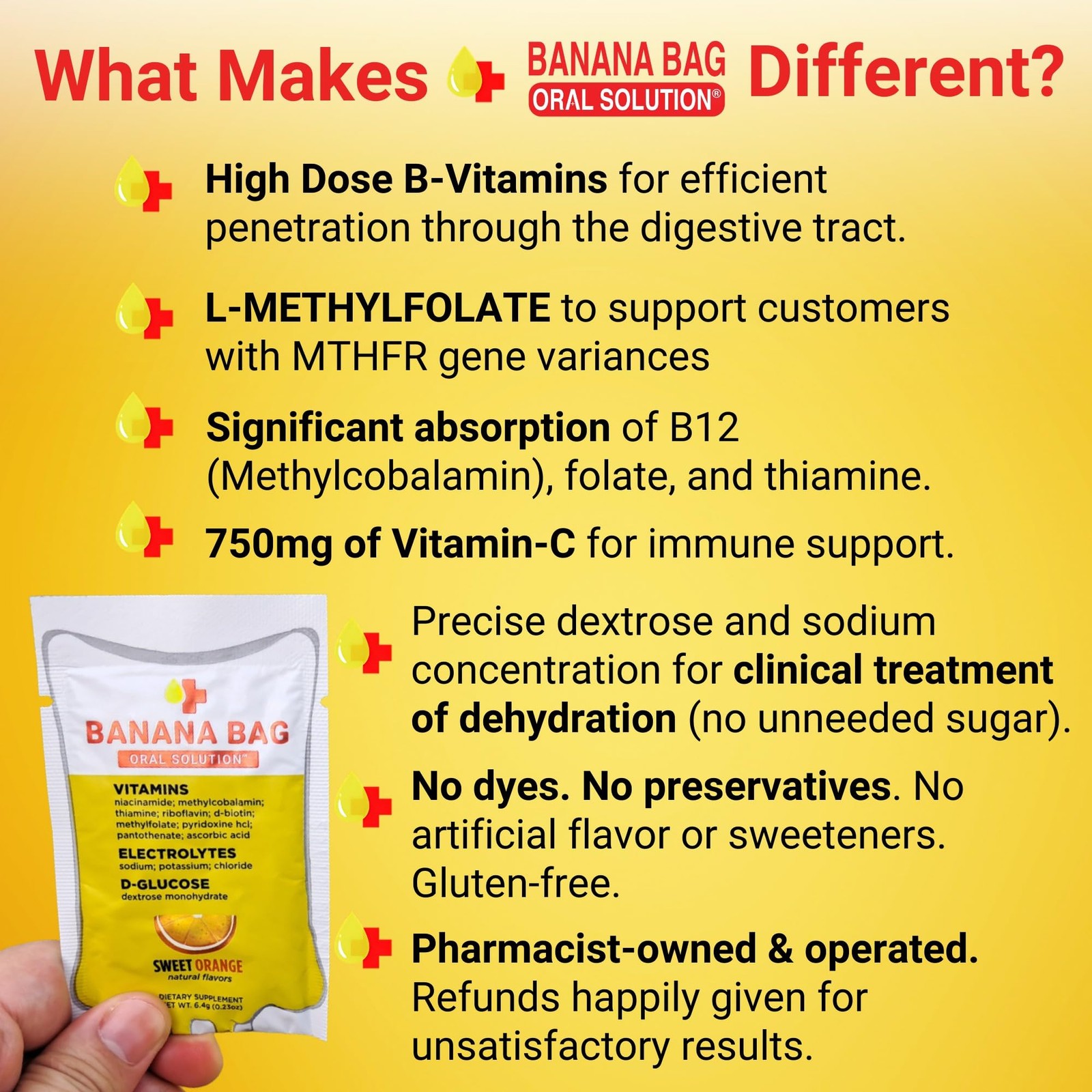 Banana Bag Oral Solution Packets Sweet Orange 30Pk A Refreshing Blend Of