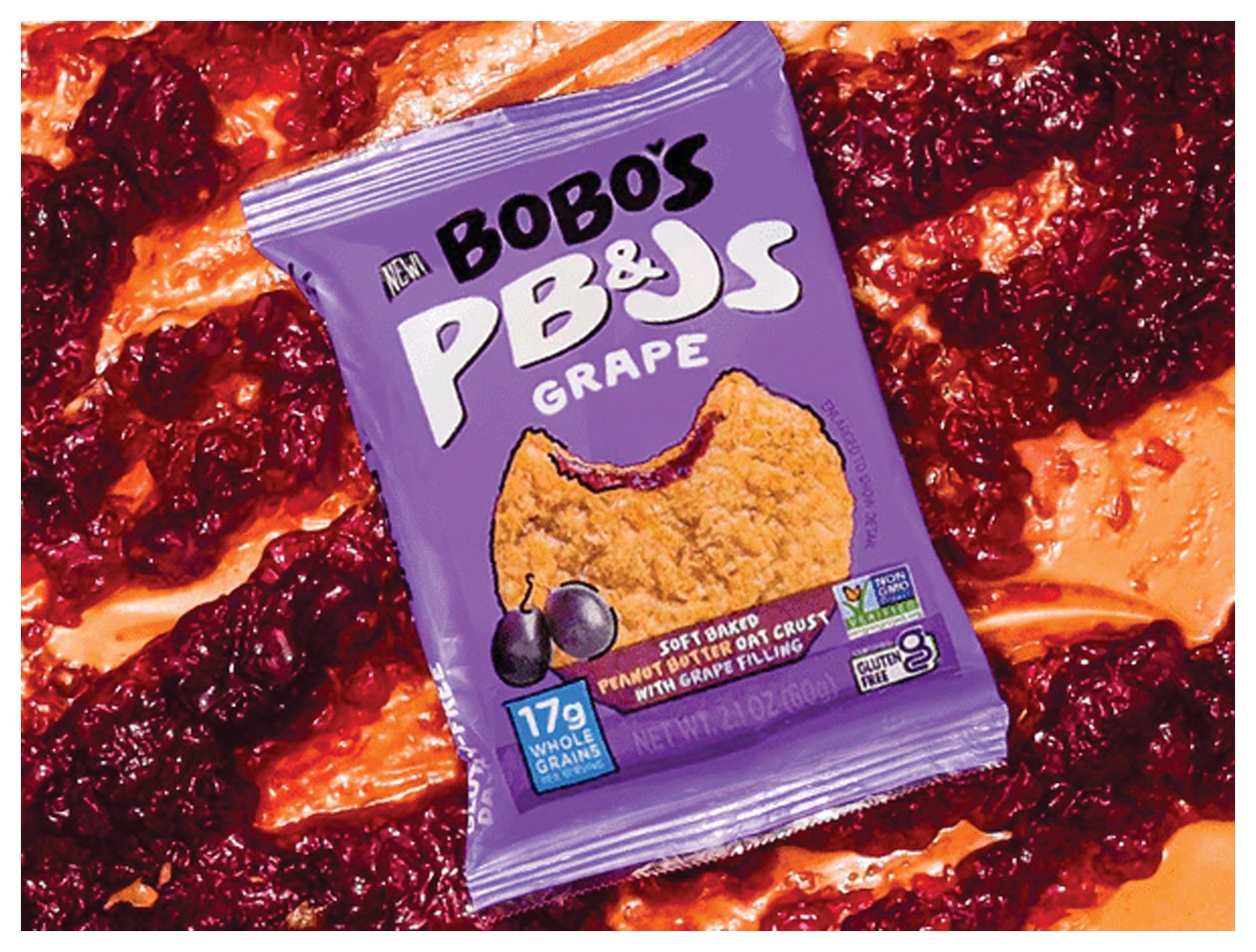 Bobo’s Grape PB&J Oat Bar – A Delicious and Nutritious Snack! Pack of 12
