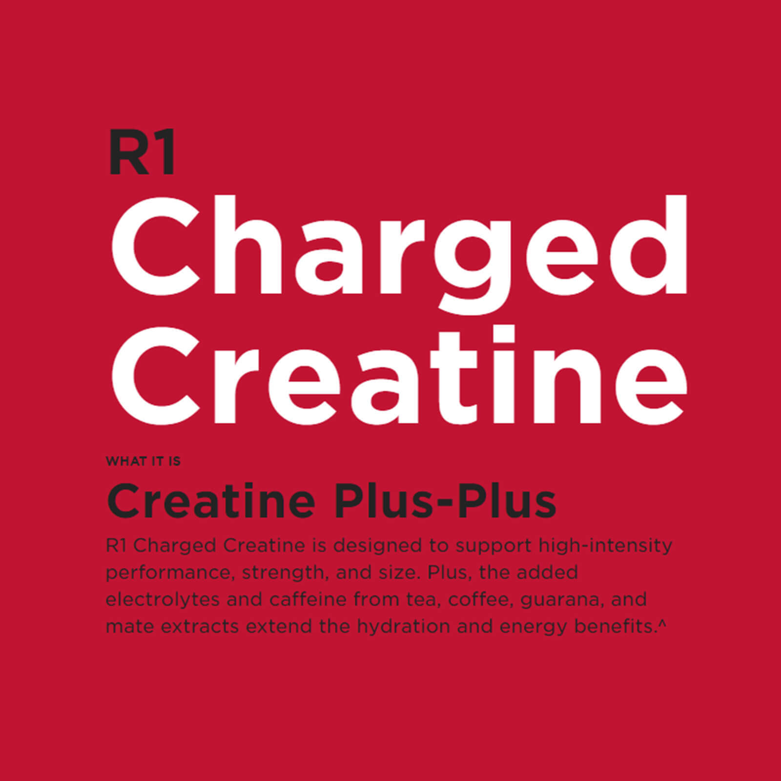 RULE 1 Charged Creatine 30 serv Blue Razz Lemonade Energized Creatine 270g