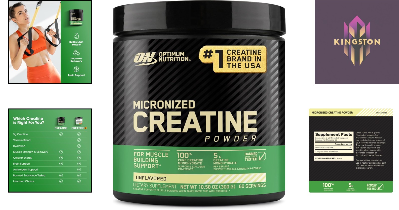 Micronized Creatine Monohydrate – Gluten-Free, 10.6 oz for Optimal Performance