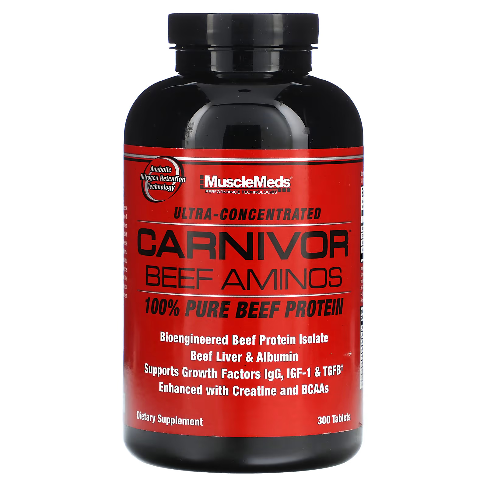 2 X MuscleMeds, Carnivor Beef Aminos, 100% Pure Beef Protein, 300 Tablets