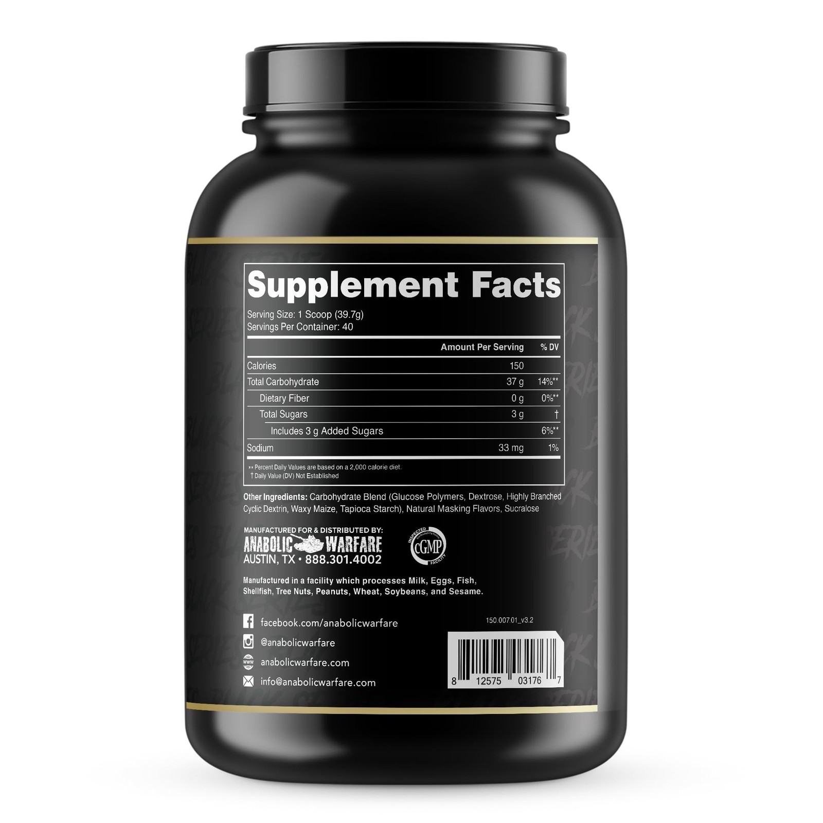 Anabolic Warfare Glyco Surge Glycogen Supplement Performance Carbs to Help Le…