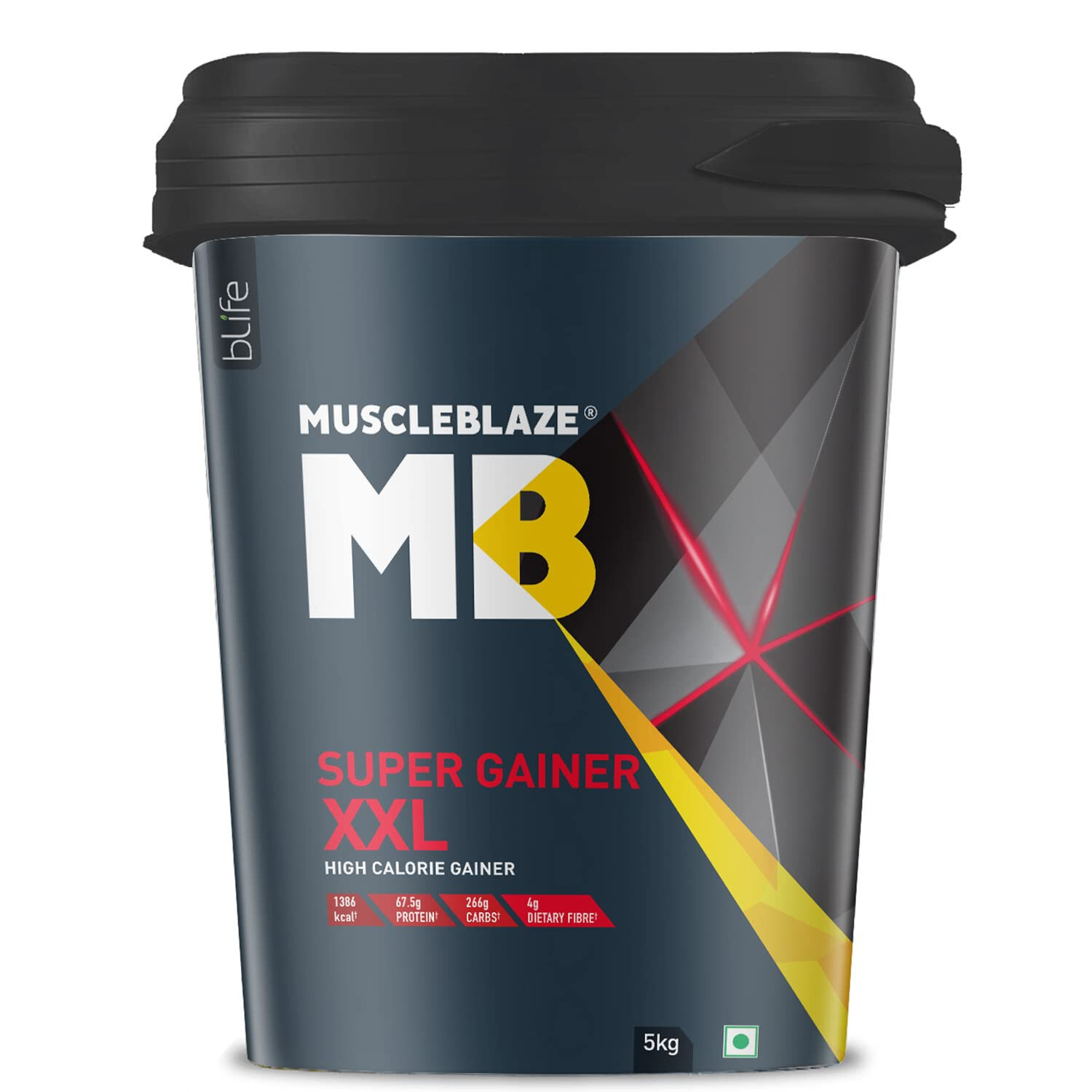 MuscleBlaze Super Gainer XXL For Muscle Mass Gain (Chocolate 5 kg )