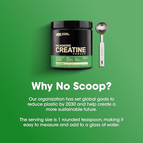 Optimum Nutrition Micronized Creatine Monohydrate Powder, 300g, Unflavored