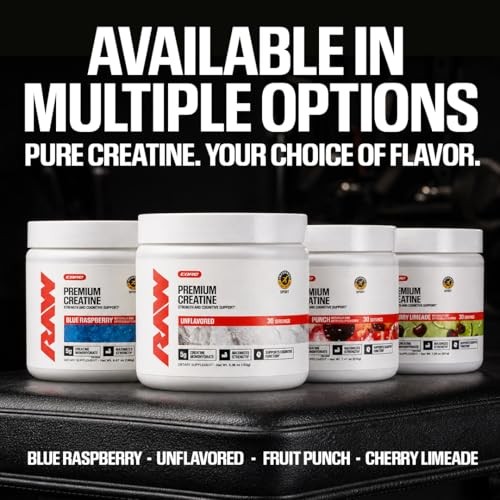 Creatine Monohydrate Powder Fruit Punch 30 Servings Muscle