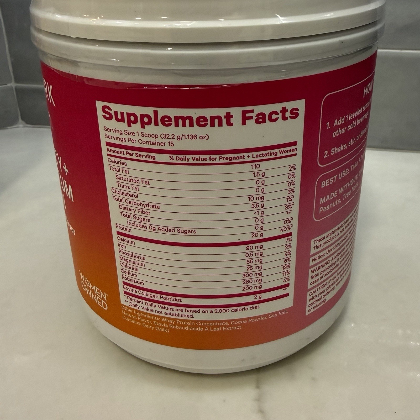 Pink Stork Pregnancy & Postpartum Protein Powder for Women, 20g Whey & Collagen