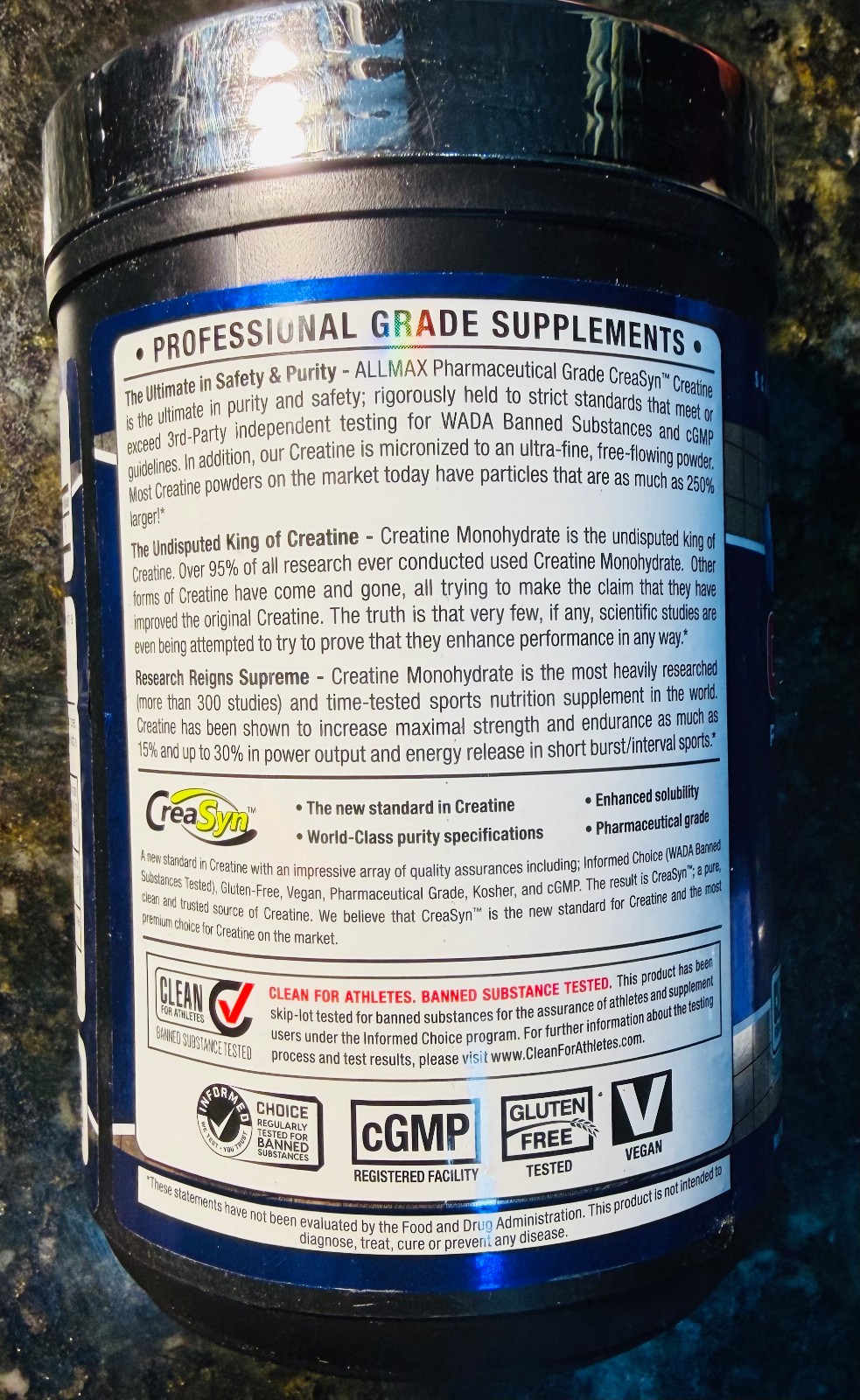 ALLMAX Creatine Monohydrate CreaSyn 400g NEW Sealed