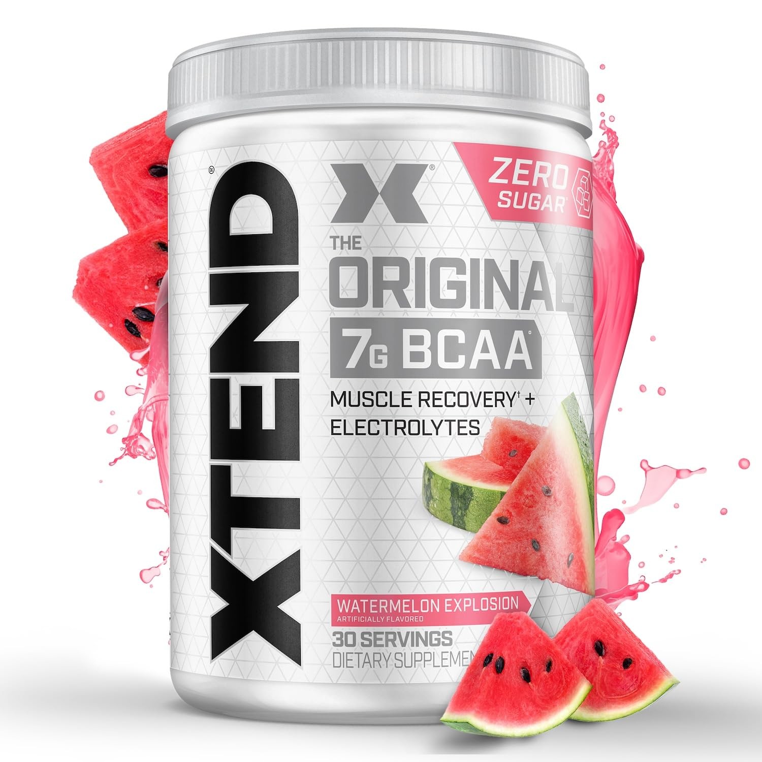 BCAA Powder 7g, 2.5g L-Glutamine, Sugar-Free Post Workout Recovery Drink, 30 …
