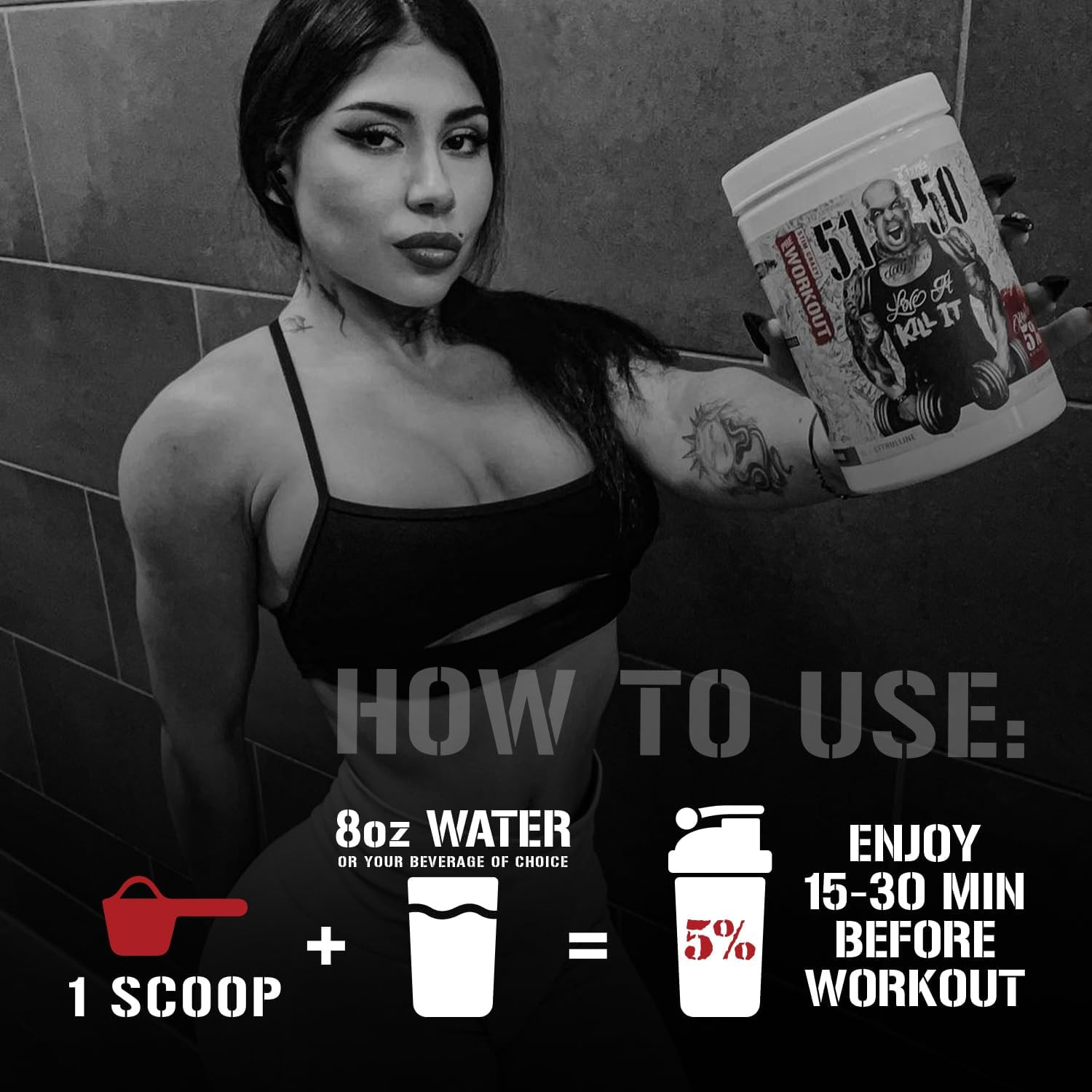 Rich Piana 5150 High Stim Pre-Workout Powder | Extreme Energy, Focus, Pumps & En