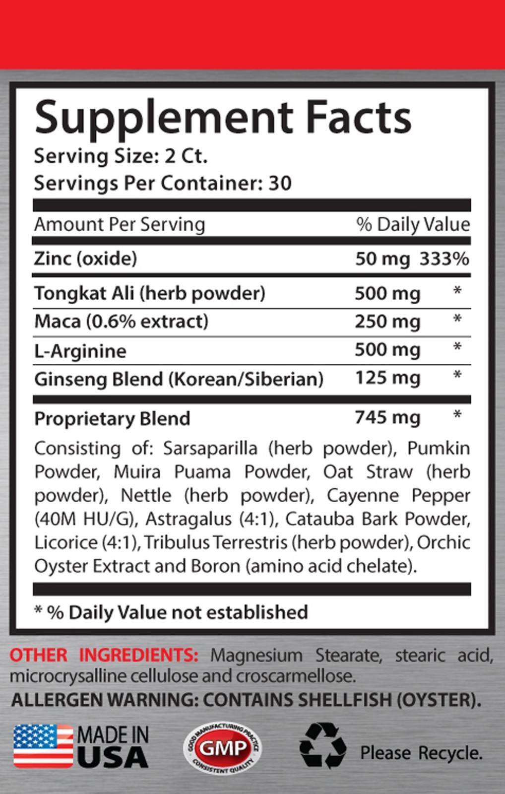 Bigger Men Tablets – Longjack 2170mg – Maca Powder 2B