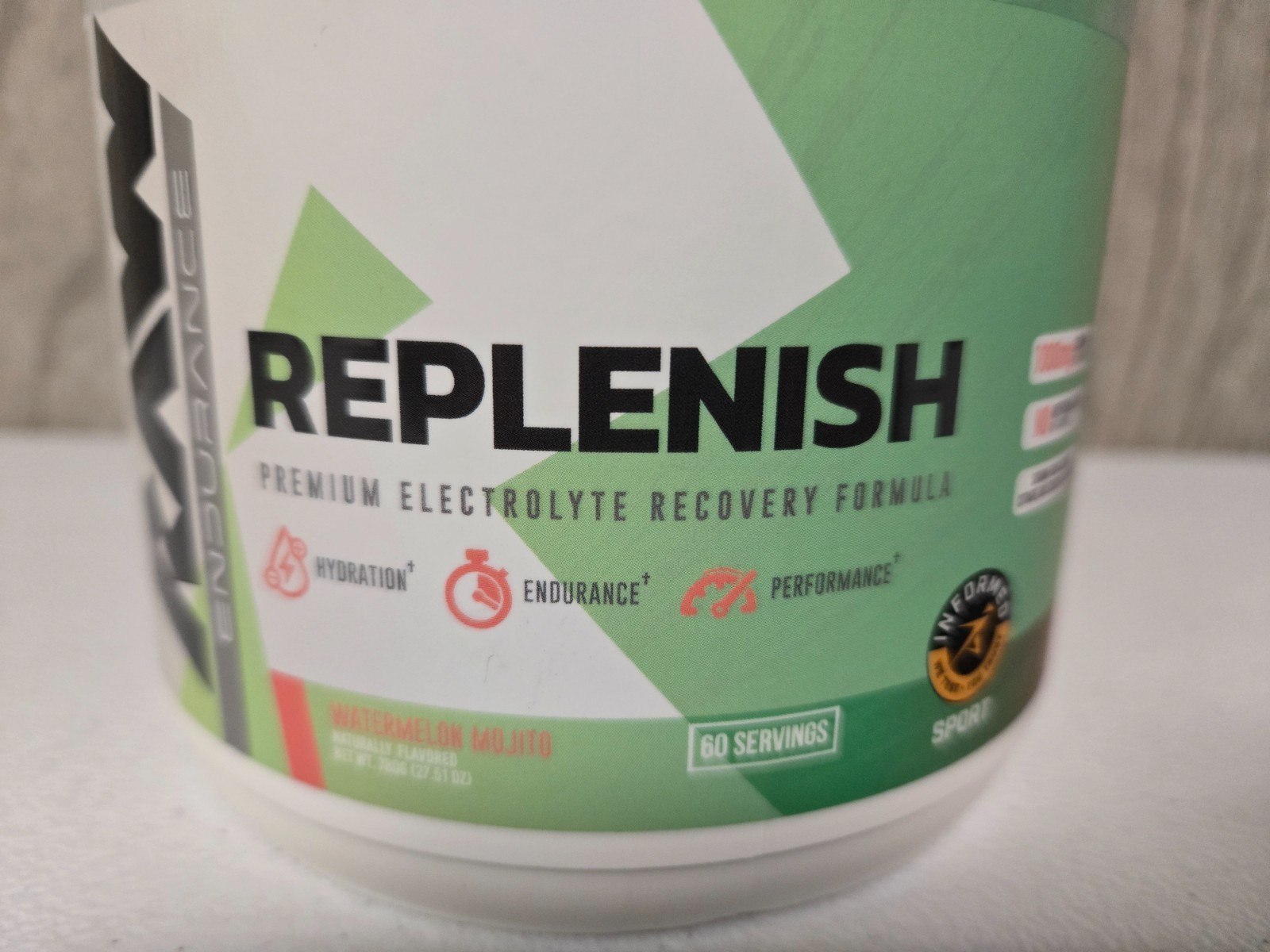 RAW Endurance Replenish Electrolyte Recovery Watermelon Mojito 60 Servings 07/26