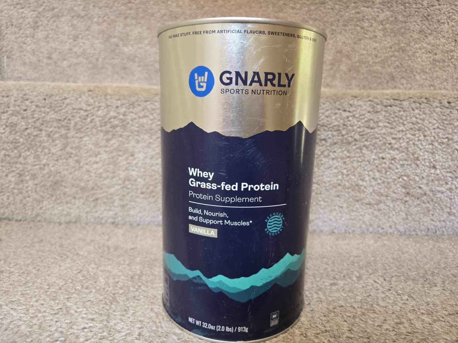 Gnarly Nutrition Whey Grass-Fed Protein Vanilla 32 oz * SEALED READ Exp 11/2026
