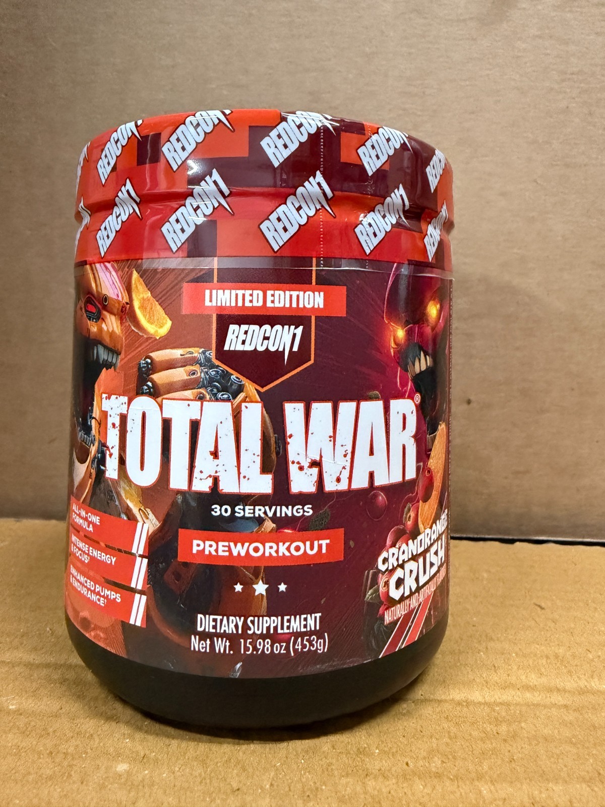 REDCON1 TOTAL WAR Pre Workout 30 Serv Cranorange Crush Free Ship 2027 EXP SALE