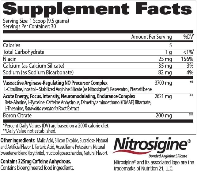 Energy-Boosting Nitraflex Powder – Formula, 30 Servings, Green Apple