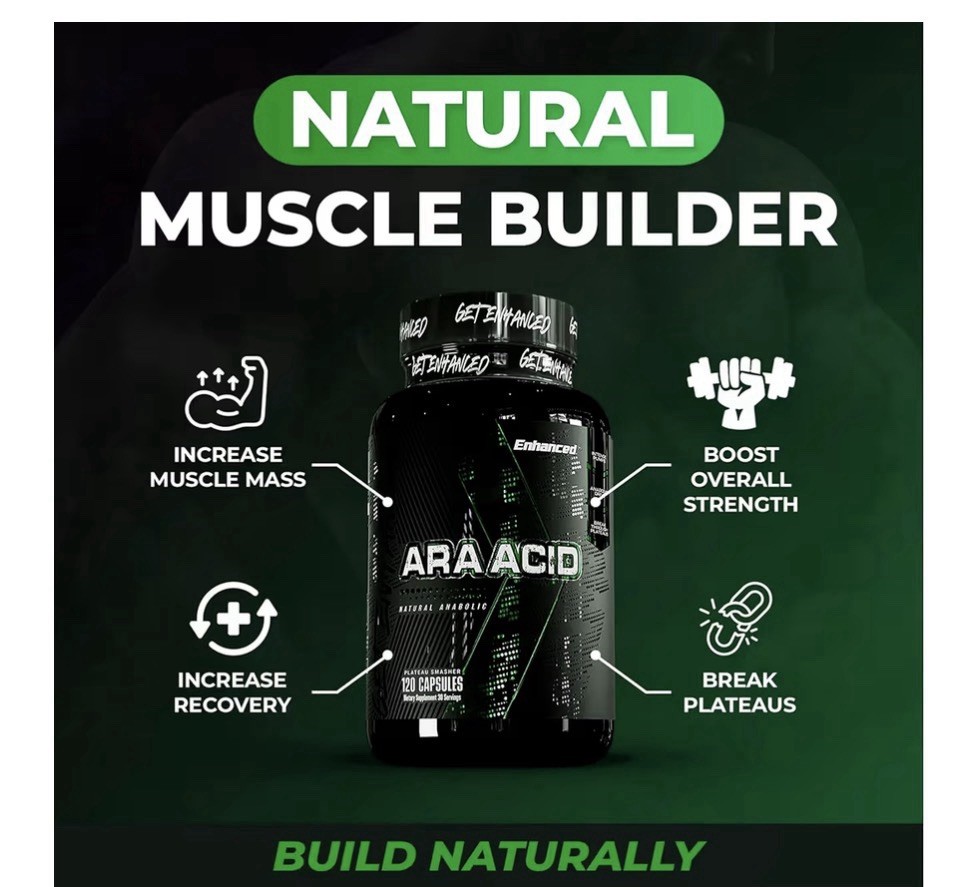 Enhanced Labs Arachidonic Acid 1400mg Muscle Building Lean Mass Supplement120ct