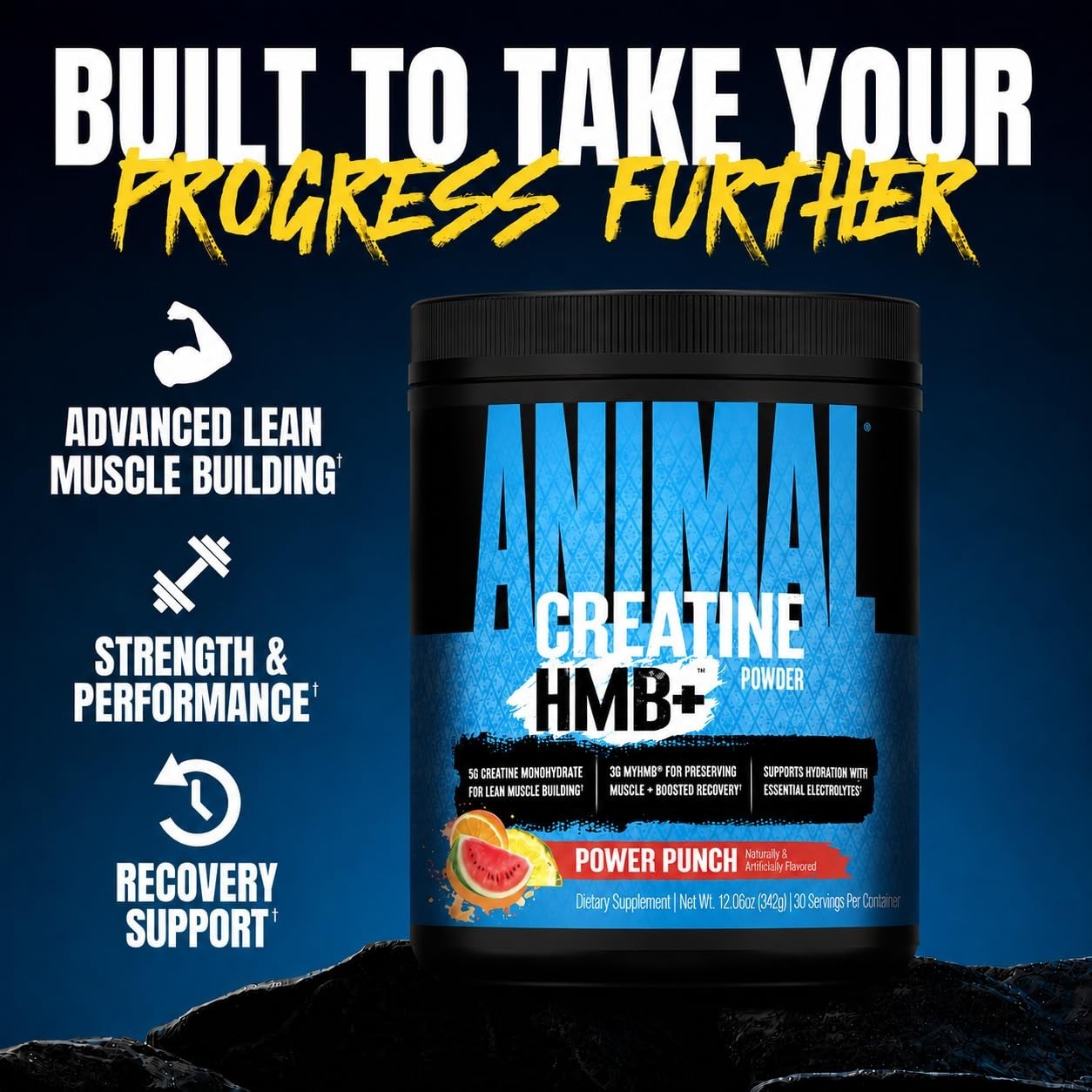 Creatine HMB Powder with Electrolytes – 3g myHMB + 5g Creatine for Energy & Reco