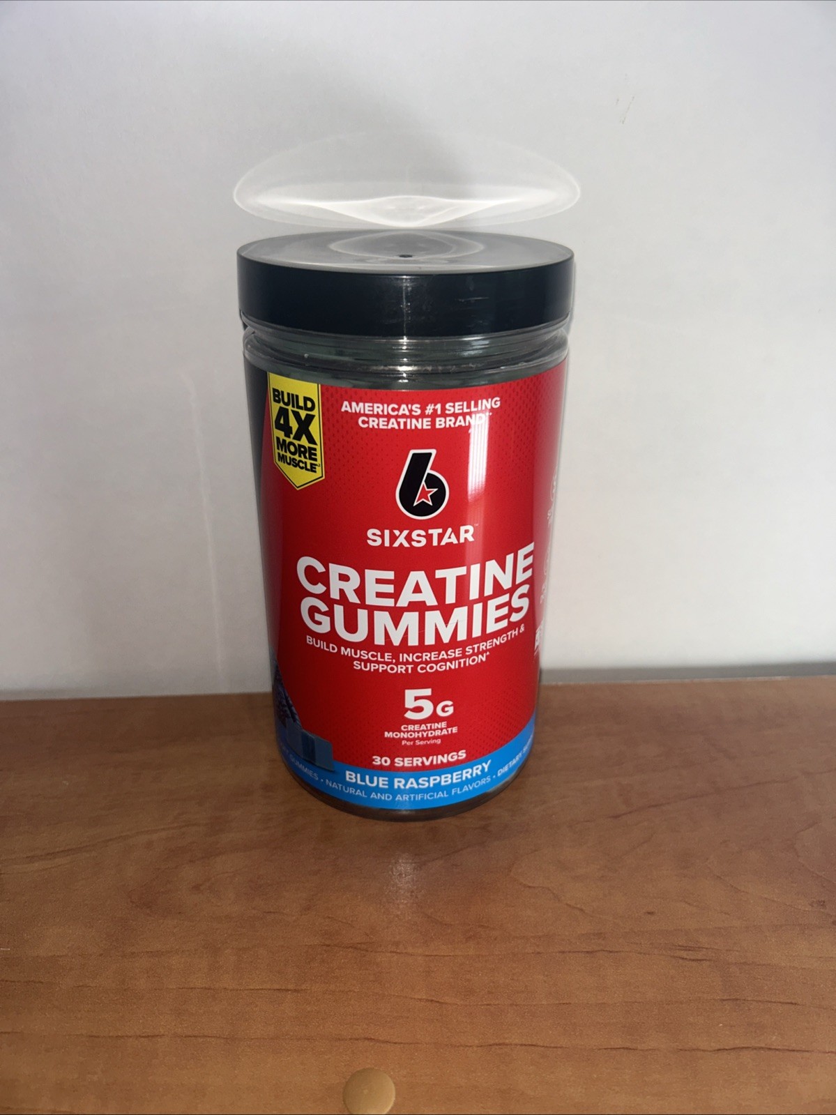 Six Star Creatine Gummies Blue Raspberry 5g Creatine Monohydrate 90 Ct