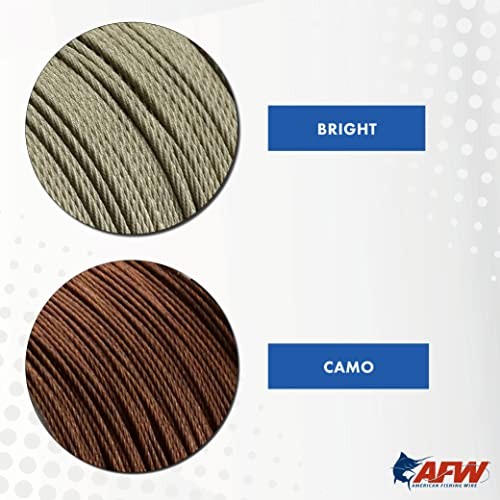 American Fishing Wire 49-Strand Cable Bare 7×7 Stainless Steel Leader Wire, Camo