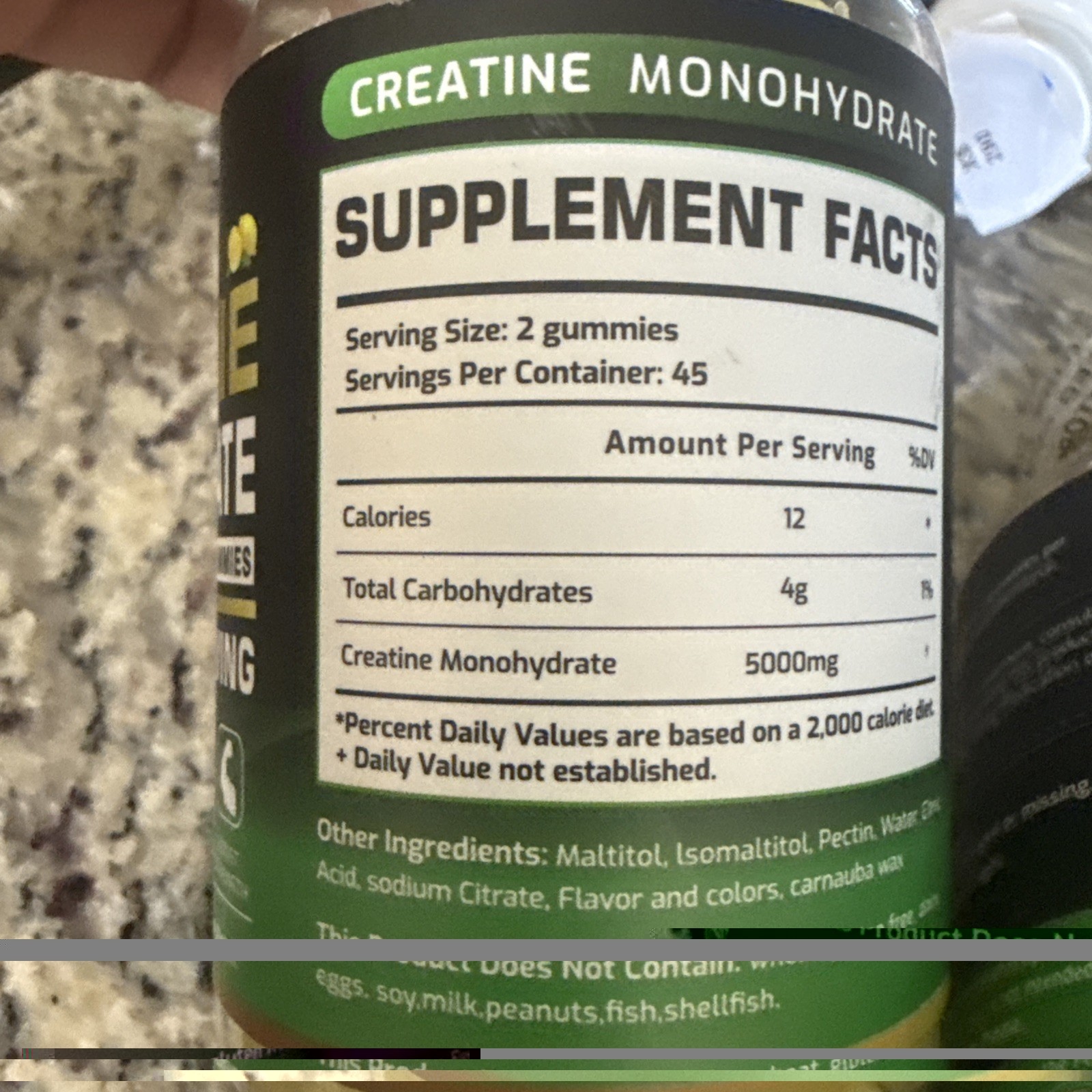 2 x Happyummmm Creatine Monohydrate High Absorption 5000MG, Lemon, Exp. 10/26