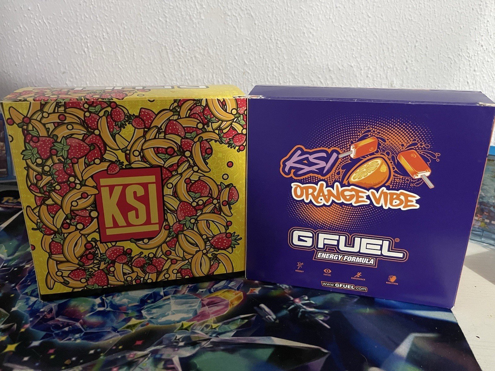 Gfuel Ksi Strawberry Banana & Orange Vibe Collectors Boxes opened.description 👇