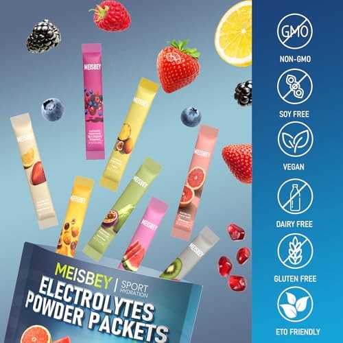 Electrolyte Powder Packets – 32 Sticks Sugar Free Hydration Packets, 32sticks