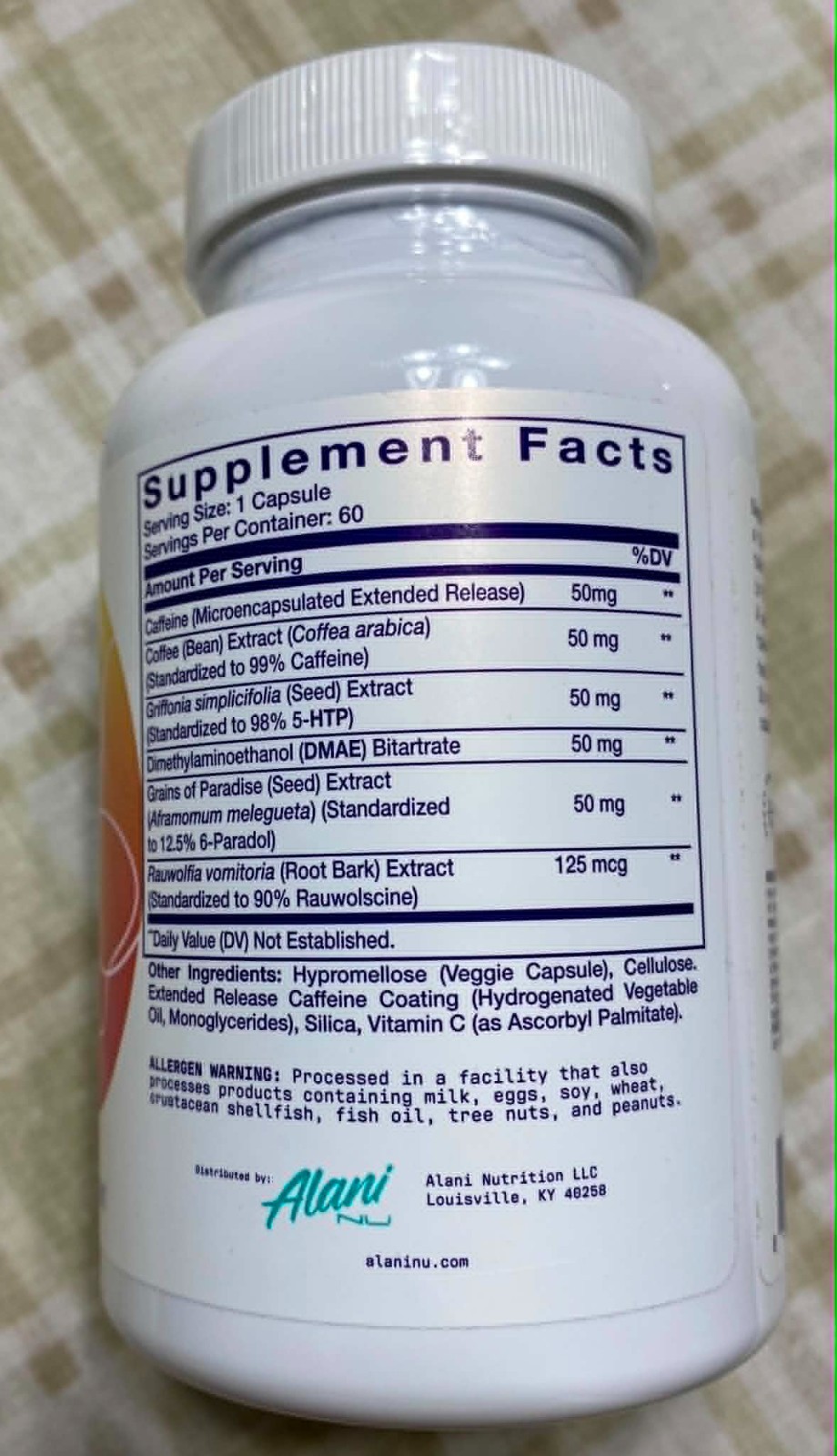 Alani Nu Self Fat Burner 60 Veg Caps Fat Loss Metabolism Energy & Focus Exp10/27