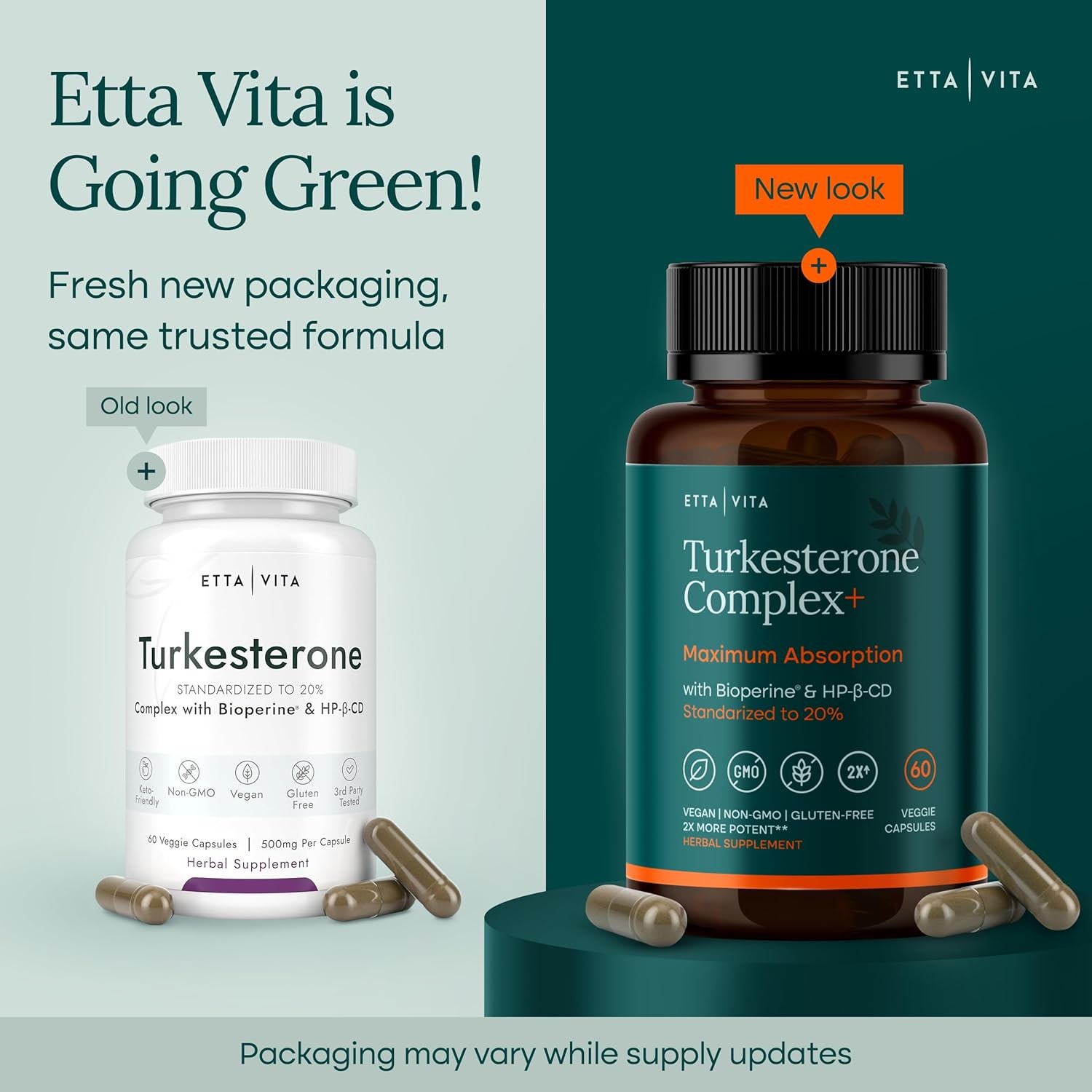 Potent Turkesterone Supplement, 2X Pure (Made in USA – 60 Count (Pack of 1)