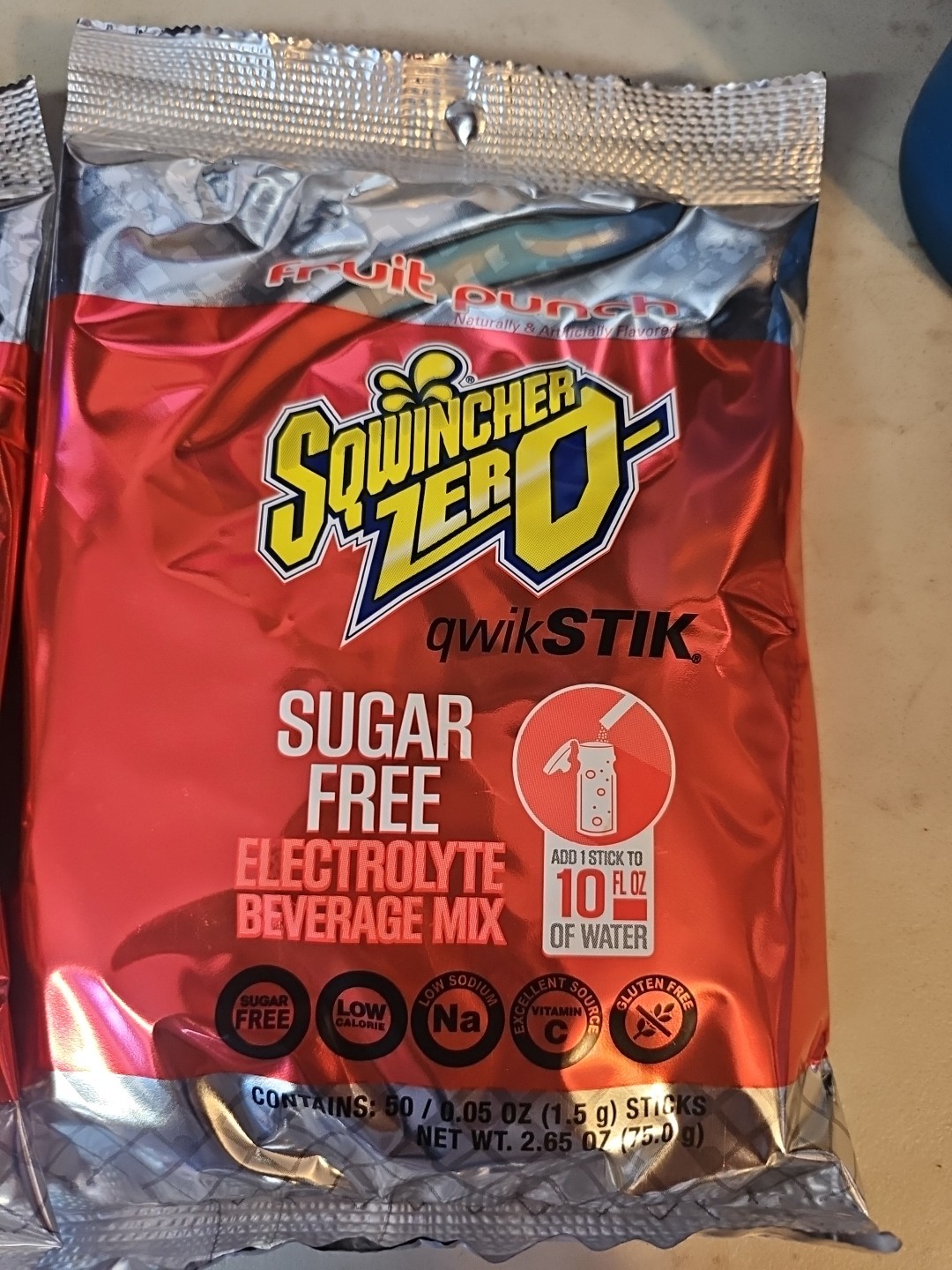 Lot Of 2 Sqwincher ZERO Qwik Stik – Fruit Punch Sugar Free 50 =100 Pack New