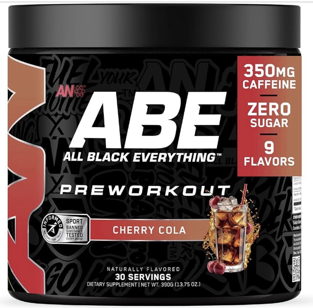 All Black Everything Pre-Workout 350mg Caffeine Cherry Cola Flavor 30 Servings