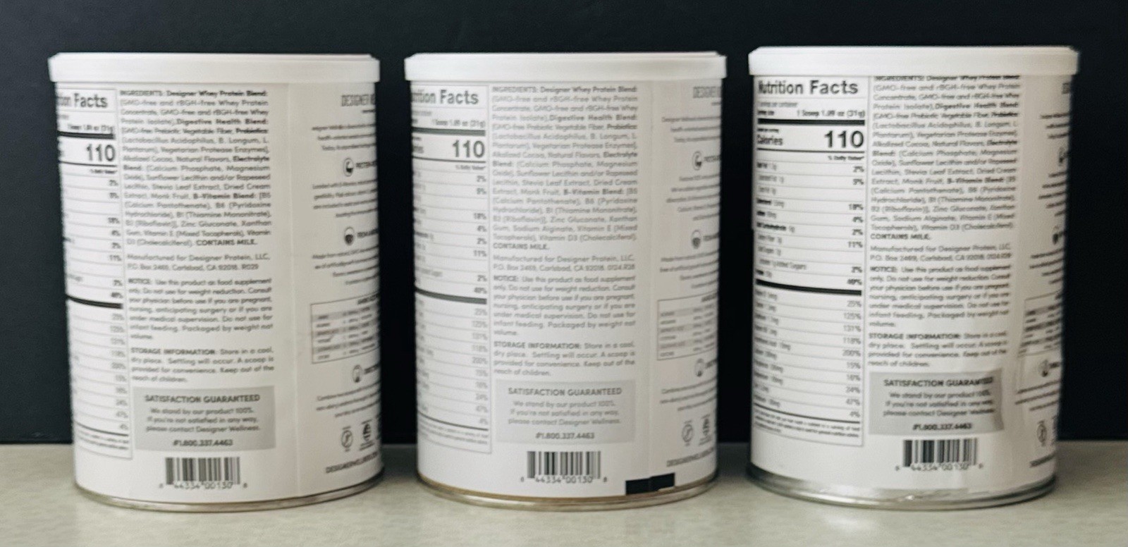 3x Designer Whey, Natural 100% Whey Protein Powder, Gourmet Chocolate BB: 09/26+