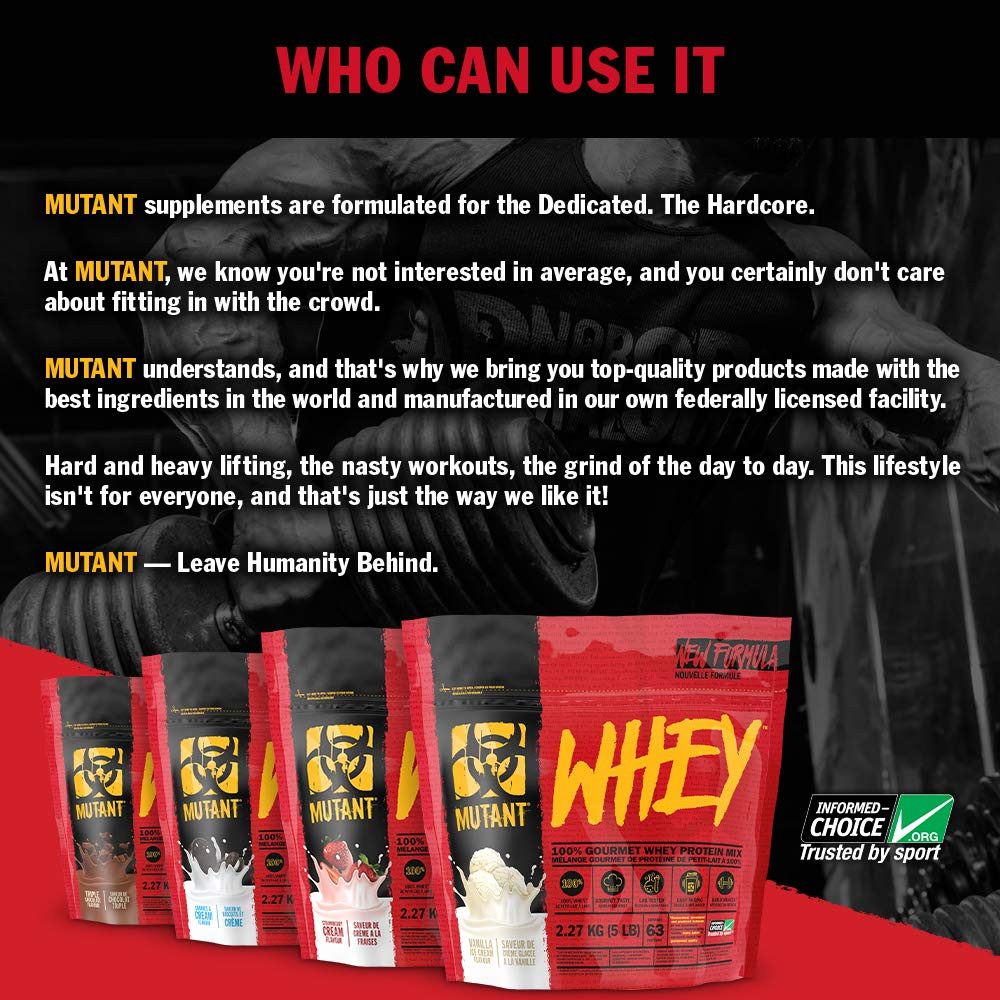 MUTANT WHEY 5LBS 100% Gourmet Whey Protein Mix