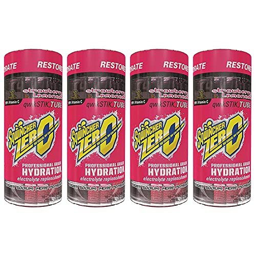Sqwincher Zero Qwik Stik Sugar Free Drink Mix .11oz, Strawberry Lemonade