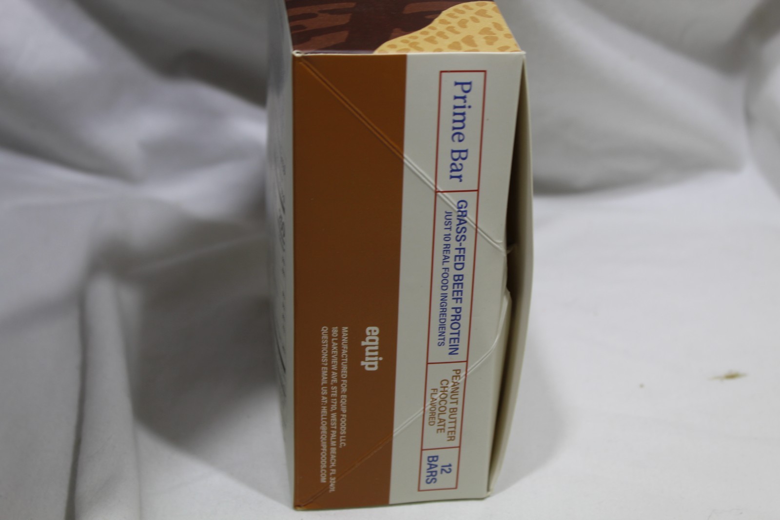 Equip Prime Protein Bars Peanut Butter Chocolate Grass-Fed Beef 12 Pack NEW