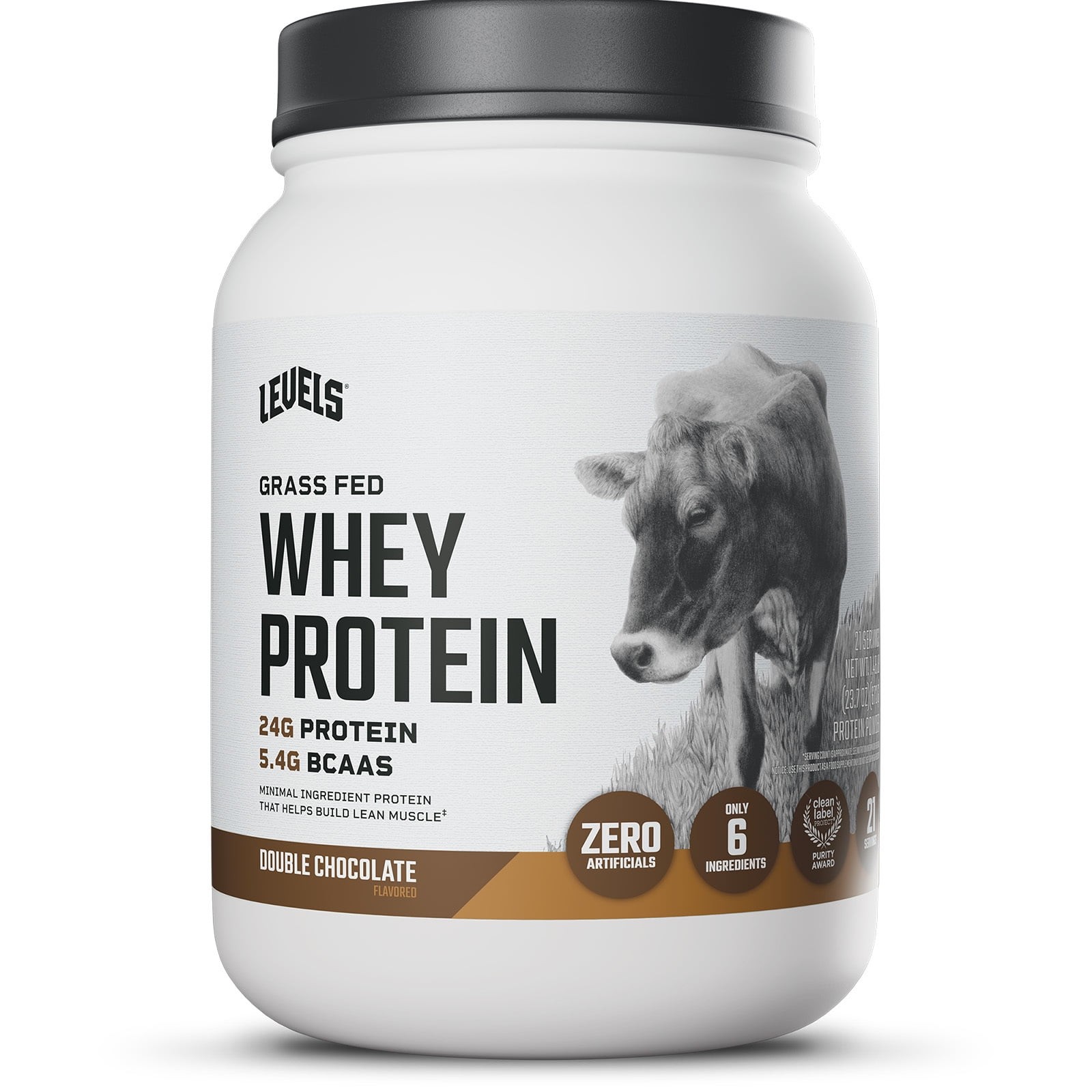 Levels Grass Fed Whey Protein Powder, No Artificials,24G of Protein,Vanilla Bean