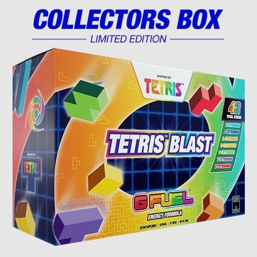 G Fuel Tetris Tetrimino Collector’s Box w/ 42 Sticks in 7 Different Flavors